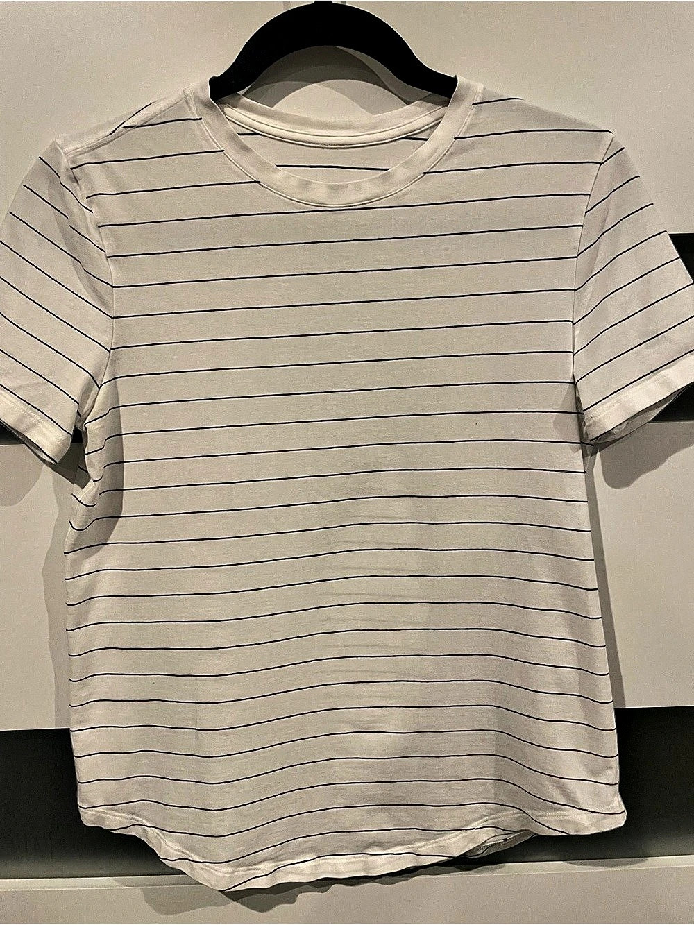 Lululemon Love Crewneck T-Shirt Striped White Short Sleeve Tee